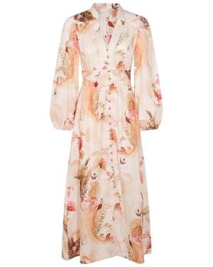 Zimmermann Dresses Cream Palm Floral - Pink