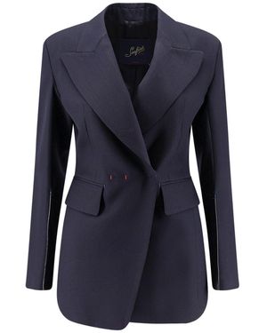 The Seafarer Blazer Gilda In Lana Vergine - Blue