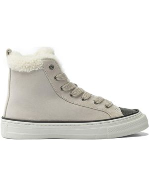 Brunello Cucinelli Sneaker With Monile Detail - Grey