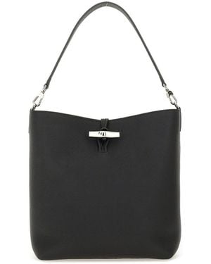 Longchamp "M Le Roseau" Hobo Bag - Black