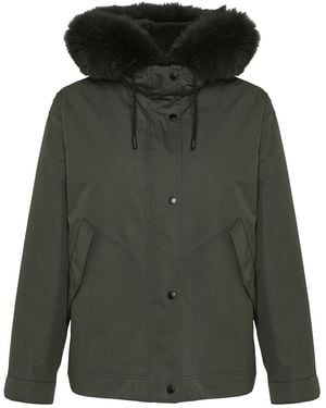 Yves Salomon Short Parka - Black