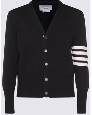 Thom Browne Jumpers Blue And Green - Black