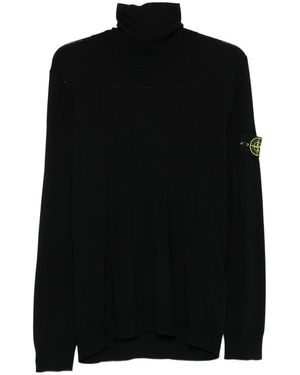 Stone Island Wool Jumpers - Black