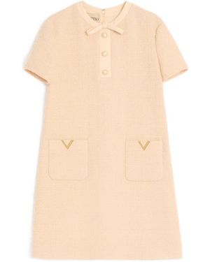 Valentino Wool Short Dress - Natural