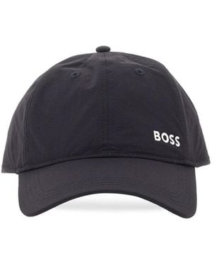 BOSS Baseball Hat With Logo-Uomo - Blu