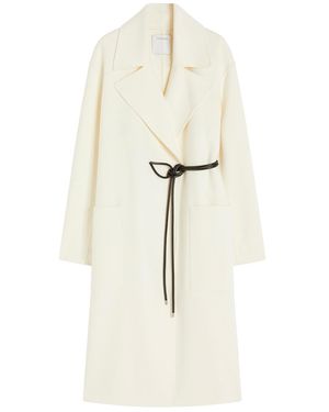 Sportmax Double-Faced Robe Coat - White