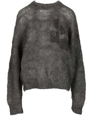 Isabel Marant Mirella-gd Spray Mohair Knit Knitwear Grey