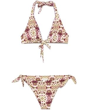 Anjuna Abstract Print Bikini - White