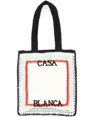 CASABLANCA Crochet Bag - White