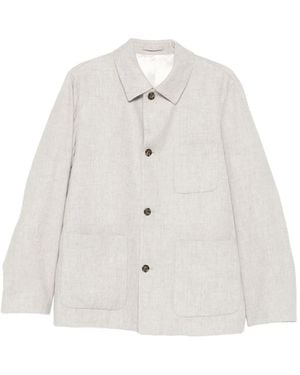 Lardini Jacket With Patch Pockets - White