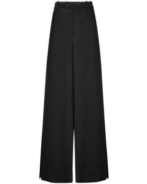 Saint Laurent Satin Wide-Leg Pant - Black