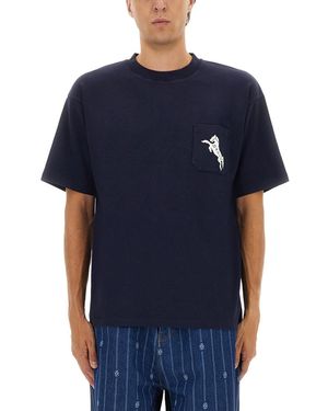Drole de Monsieur T-shirt "le Emblème Chevaux" - Blue
