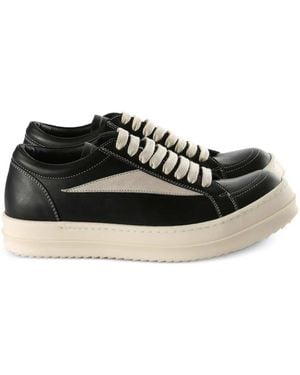 Rick Owens Low-Top Sneakers With Panels - Black