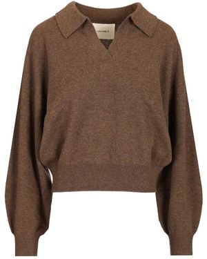 Lisa Yang Katriel Polo Sweater Knitwear Marrone-Donna