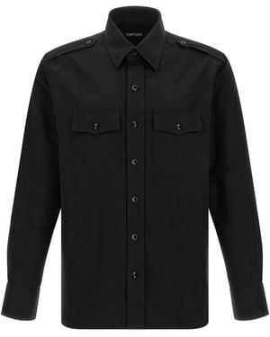 Tom Ford Military Camicie Nero-Uomo