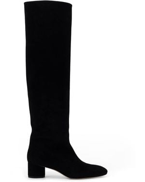 Aeyde Willa Suede Boots - Black