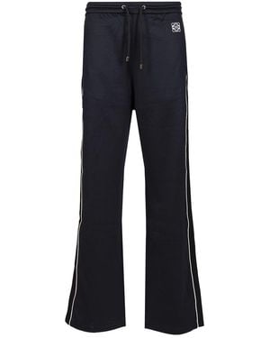 LOEWE セール★ SWEAT PANTS★BLUE Navy blue Trousers with logo Loewe - SchaferandweinerShops