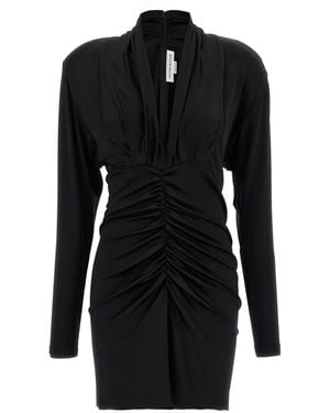 Victoria Beckham 'Long Sleeve Ruched Mini' Dress - Black
