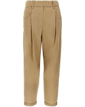 Brunello Cucinelli Monile Pantaloni Marrone-Donna - Neutro