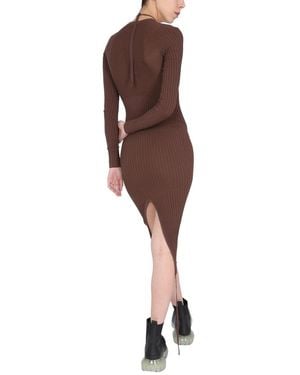 ANDREADAMO Dress With Cut Out Detail - Brown