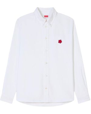 KENZO Boke Flower Crest Casual Shirt - White