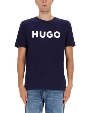 HUGO "Dulivio" T-Shirt With Logo - Blue