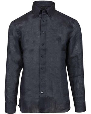 Etro Tailored Linen Shirt - Blue