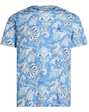 Etro T Shirt Cotone-Uomo - Blu