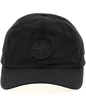 Stone Island Logo Cap Cappelli Nero-Uomo