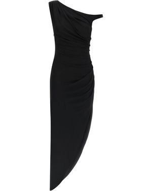 Elisabetta Franchi Jewel Shoulder Dress Abiti Nero-Donna