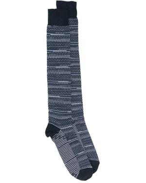 Missoni Zigzag Knee-High Socks - Blue