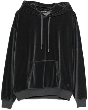 Tom Ford Velour Hoodie - Black