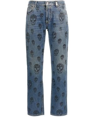 Alexander McQueen Cotton Jeans - Blue