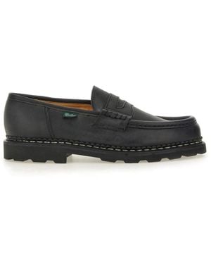 Paraboot Calf Leather Penny Loafers - Black