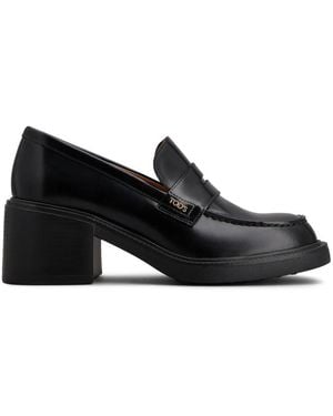 Tod's Leather Loafers - Black