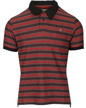 Vivienne Westwood Striped Polo Shirt - Red
