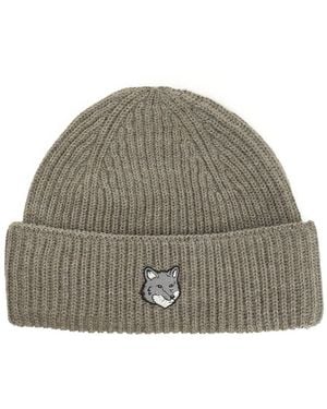 Maison Kitsuné Wool Hat Hats - Grey