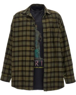 Balenciaga Layered Paris Liberty Camicie Multicolor - Verde