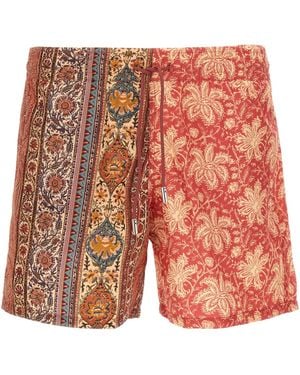 Etro Patterned Double Swimsuit - Red