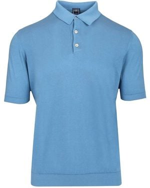 Fedeli Short-Sleeved Polo Shirt Light - Blue