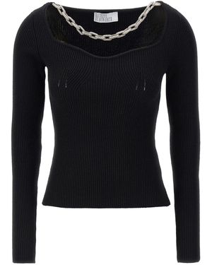 GIUSEPPE DI MORABITO Jewel Chain Sweater Maglioni Nero