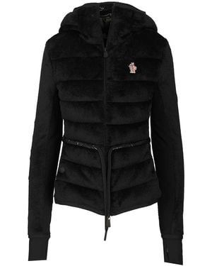 Moncler Polartec Hoodie Coats - Black