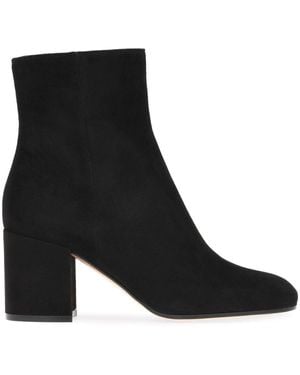 Gianvito Rossi Joelle Suede Leather Ankle Boots - Black