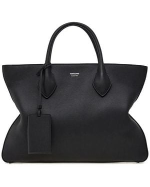 Ferragamo Tote Bags Nero-Uomo