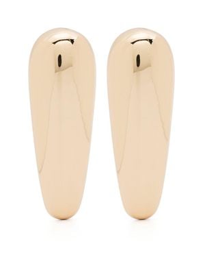 Self-Portrait Bar Earrings - White