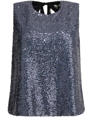 Semler Sequined A-line Top Tops Grey - Blue