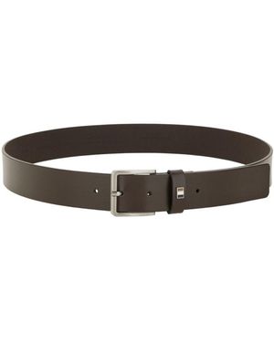 BOSS Belt With Logo-Uomo - Marrone