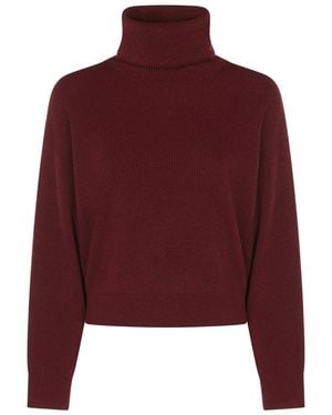 Brunello Cucinelli Ribbed Turtleneck Sweater - Red