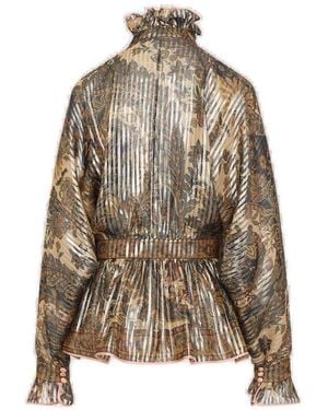 Valentino Garavani Printed Pekin Blouse - Brown