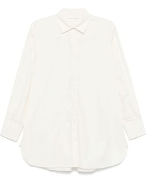 Mark Kenly Domino Tan Cotton Shirts - White